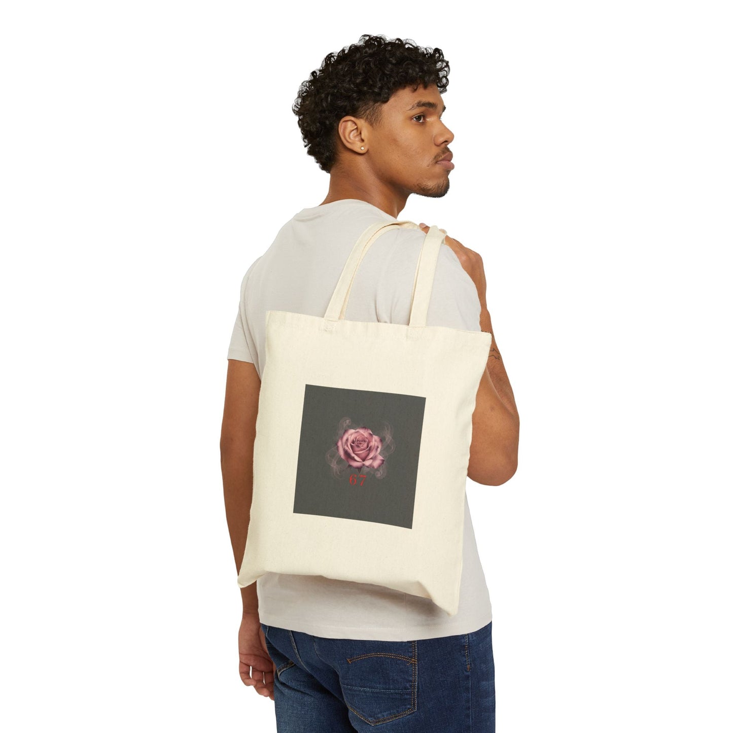 Moon Rose Tote, Romantic Gothic Lite canvas tote