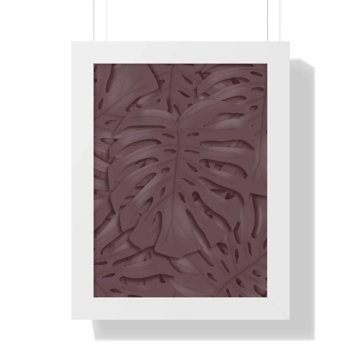 Merlot Monstera Framed Print – Botanical Wall Art