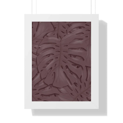 Merlot Monstera Framed Print – Botanical Wall Art