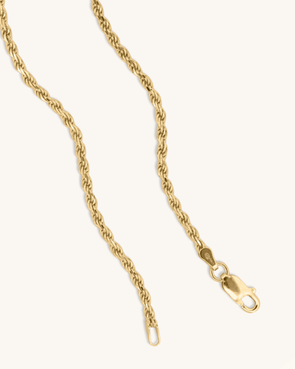 14K Gold 1.5mm Lite Rope Chain