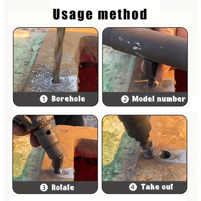 20pcs Industrial Screw Extractor Set: Alloy Steel Damaged Screw Removal Kit, Metal Easy-Out Drill Bits, Broken Bolt Stud Extractor Tools, Multi-Groove Screw Extractor Set, Suitable for Bolt Stud Tubes 1/8"-13/32", Local Wareh