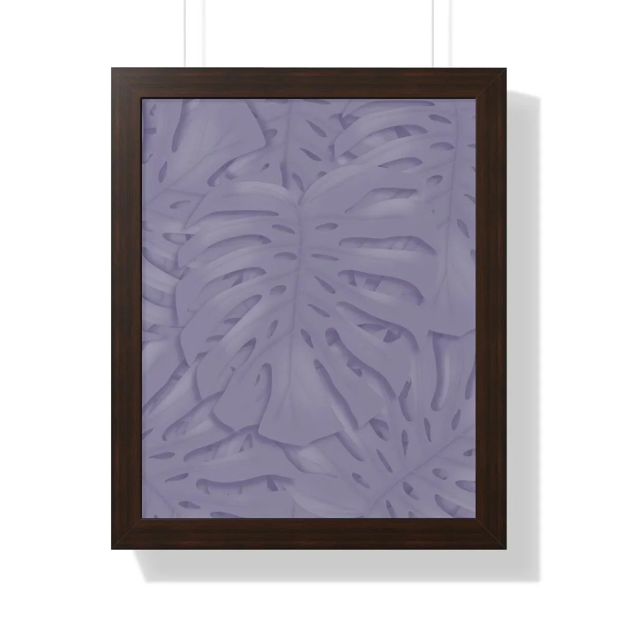 Violet Monstera Framed Print – Botanical Wall Art