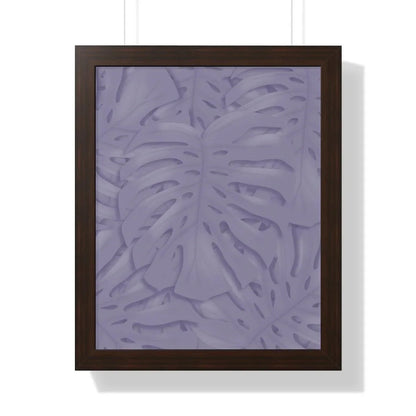 Violet Monstera Framed Print – Botanical Wall Art