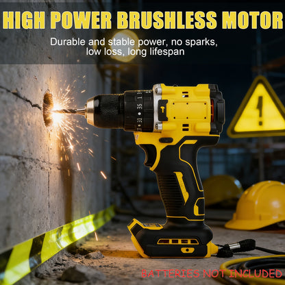 DCD805 20V Cordless Electric Tool | Brushless Impact Drill, Multi-functional Hand Drill, Lithium-ion Battery Powered (Batteries Not Included)