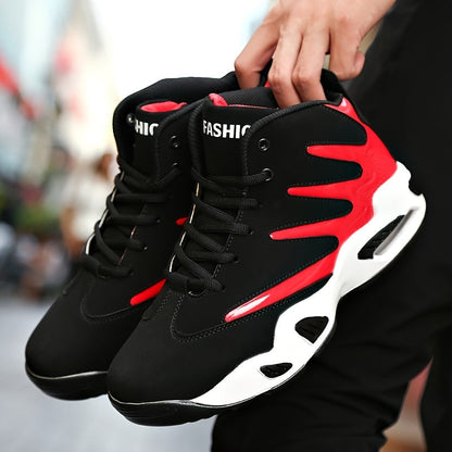 Professional Basketball Shoes for Men, Comfortable High-top Breathable Non-slip Shock Absorbing Lace-up Cushion Sneakers for Training, Running And Stepping