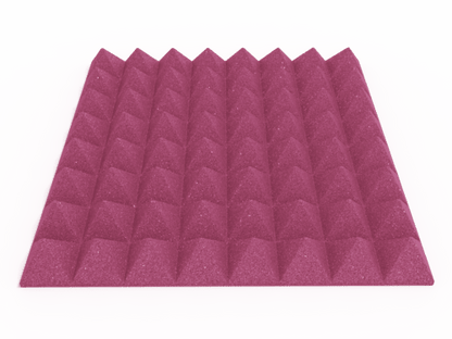 3 Inch Acoustic Foam Pyramid Style Panels - 13 Color Options