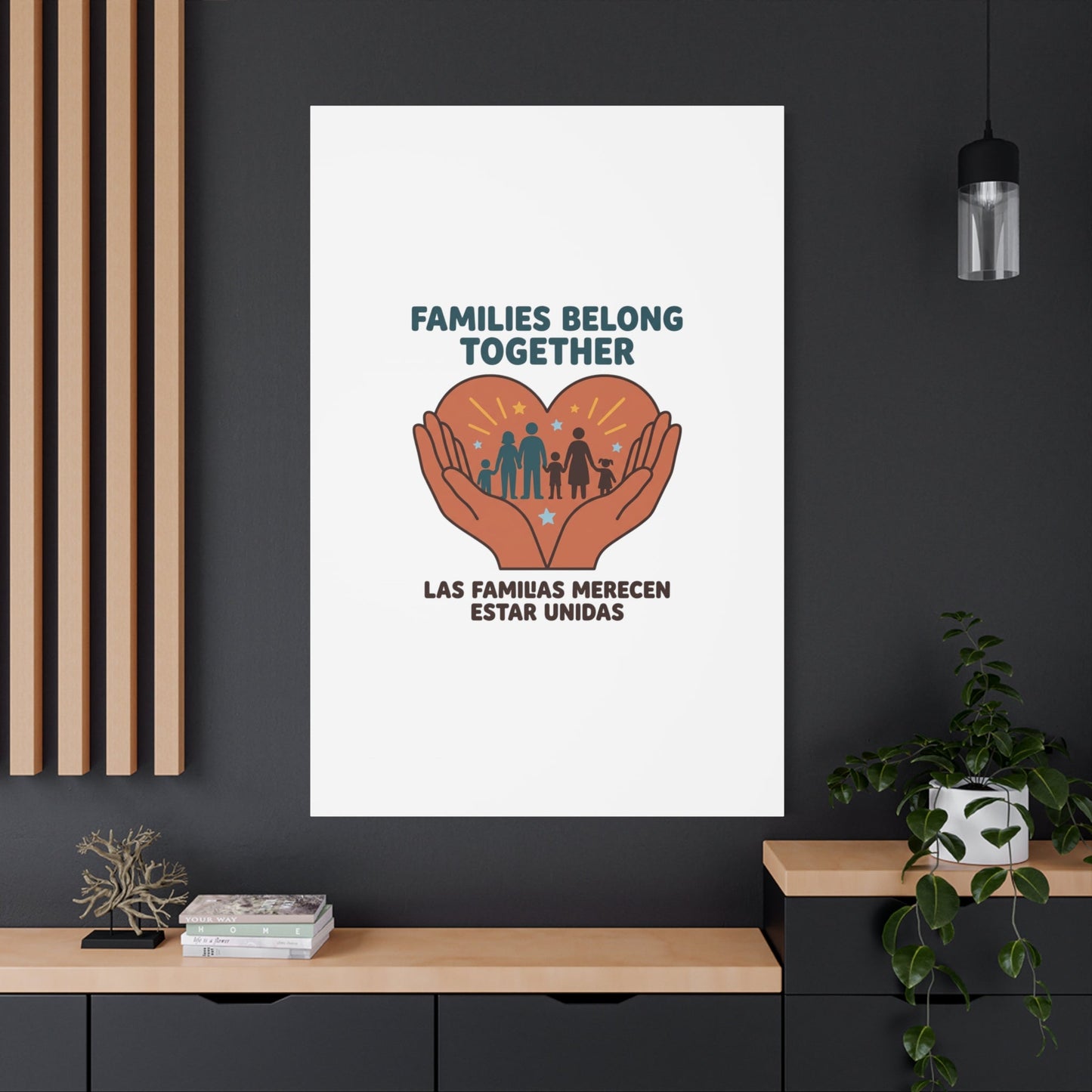 Families Belong Together Canvas | Family Unity, Bilingual Solidarity