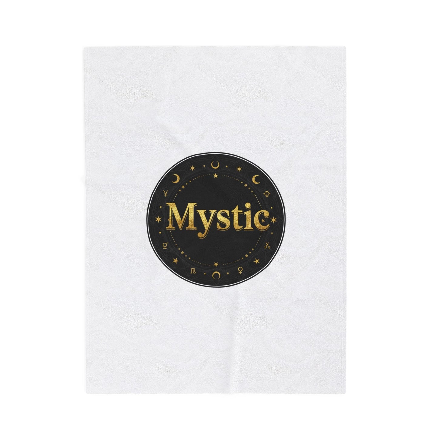 Mystic Circle, Velveteen Plush Blanket | Tarot & Occult Typography