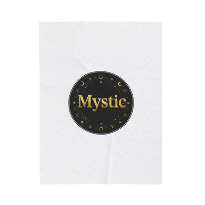 Mystic Circle, Velveteen Plush Blanket | Tarot & Occult Typography