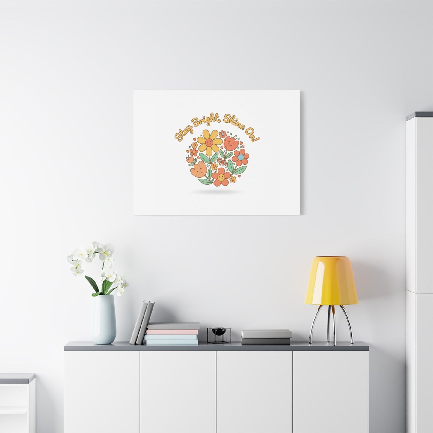Stay Bright Shine On Canvas | Hopecore, Radical Optimism Wall Art