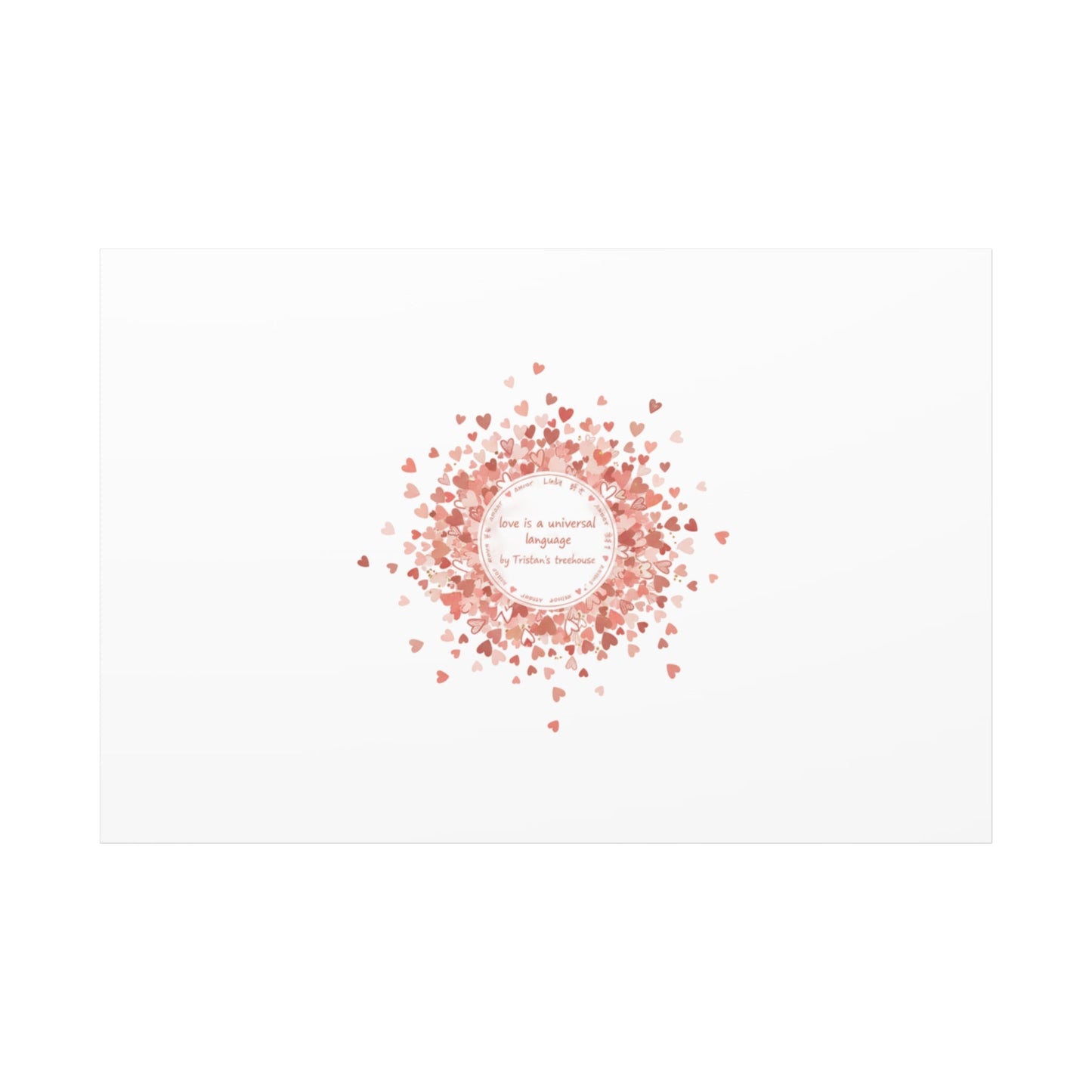 Tiny Heart Confetti Canvas | Matte Stretched Wall Art