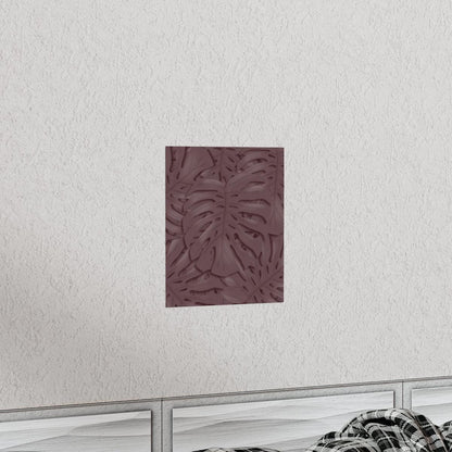 Merlot Monstera Botanical Print – Unframed Wall Art