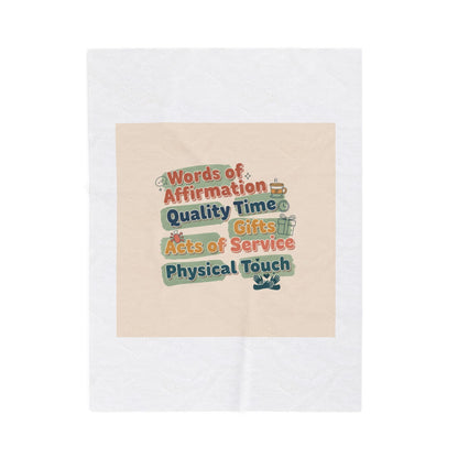 Love Languages Meme Plush Blanket | acts of snacks, quiet love