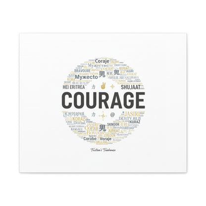 Courage Word Cloud Canvas | Fresh-Start Minimalism art print