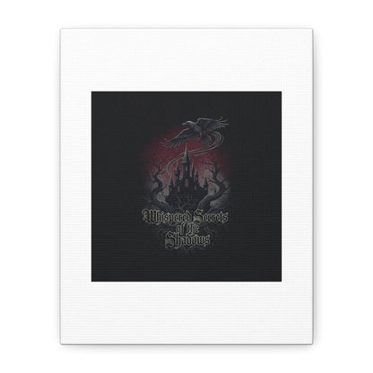 Whispered Secrets of the Shadows Castle Wall Art, Matte Canvas | Gothic Medieval Decor