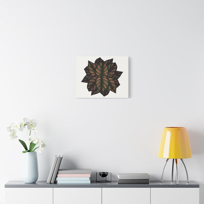 Calathea Pinstripe Canvas Print – Botanical Wall Art