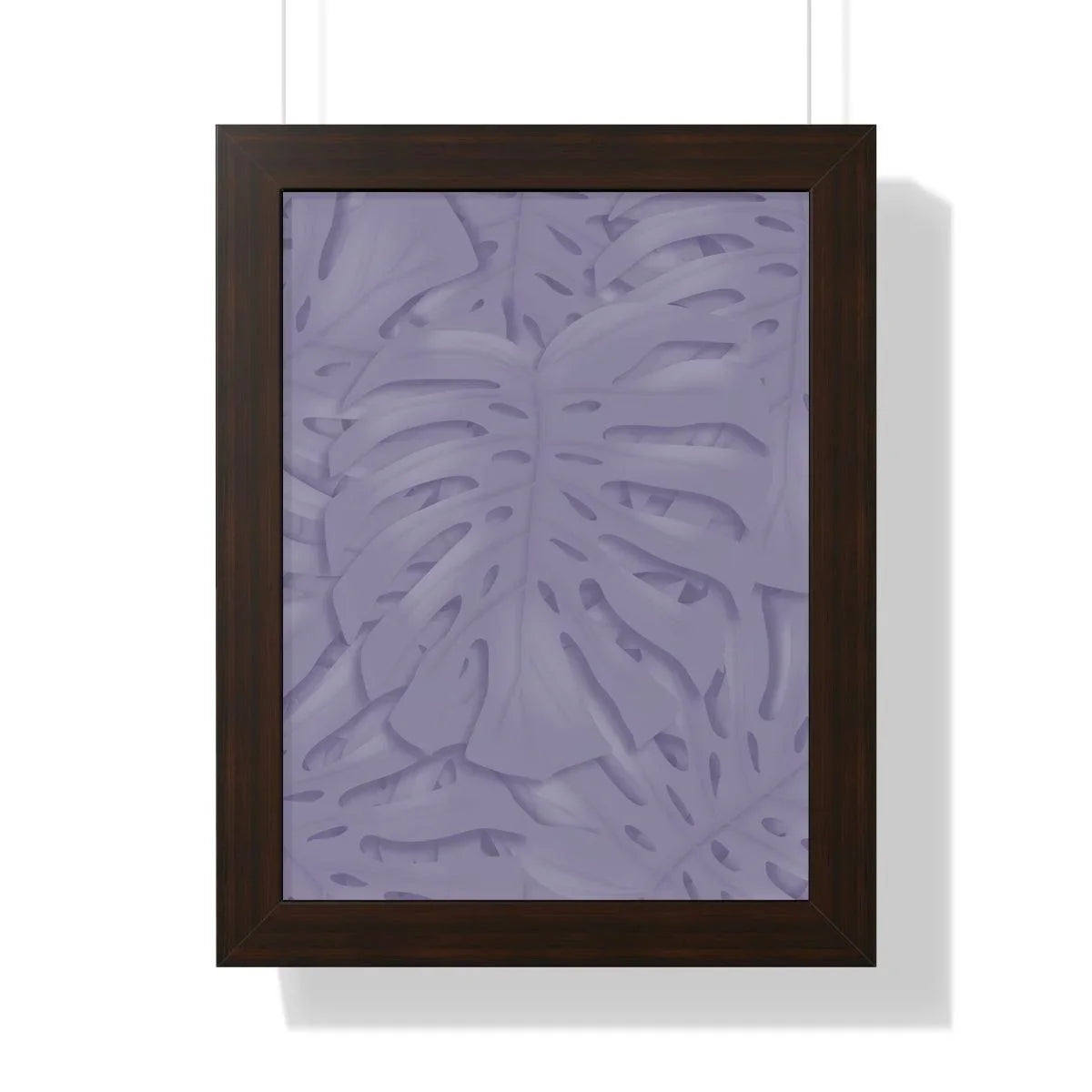 Violet Monstera Framed Print – Botanical Wall Art