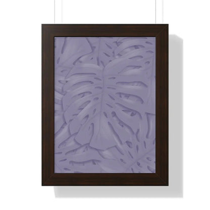 Violet Monstera Framed Print – Botanical Wall Art