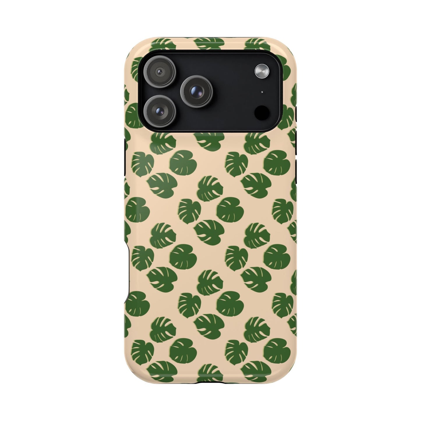 Monstera Pattern Phone Case – Dual Layer Protective Cover