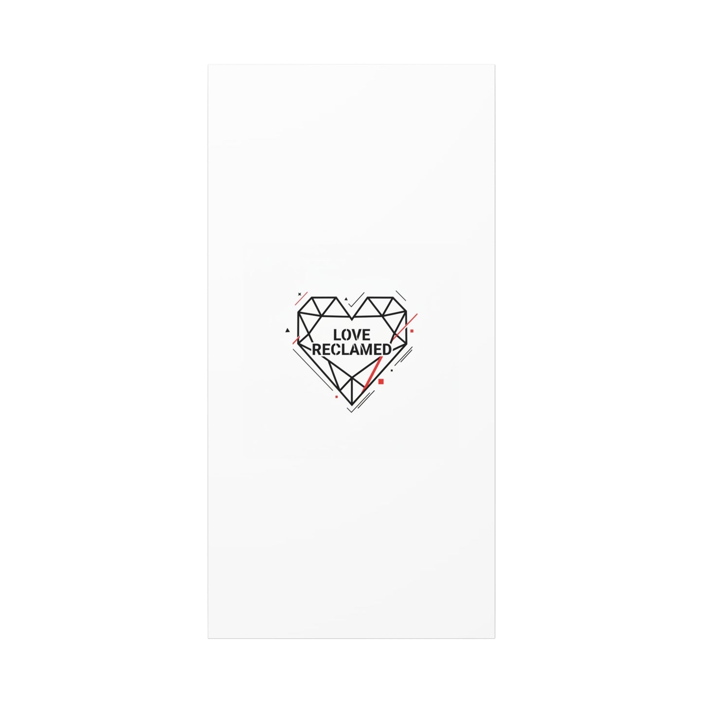 Love Reclaimed Canvas | modern heart design, minimalist love icon