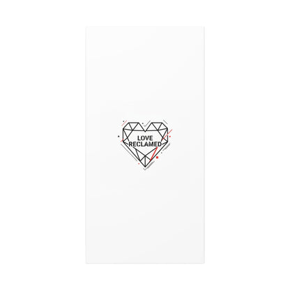 Love Reclaimed Canvas | modern heart design, minimalist love icon