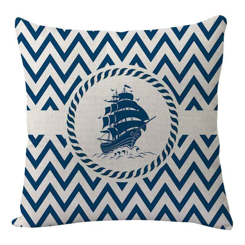 New Lighthouse Anchor Digital Printing Linen Pillowcase