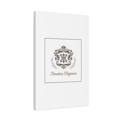 Ornate Brooch Emblem Canvas | Vintage Formalwear Accents, Baroque Print