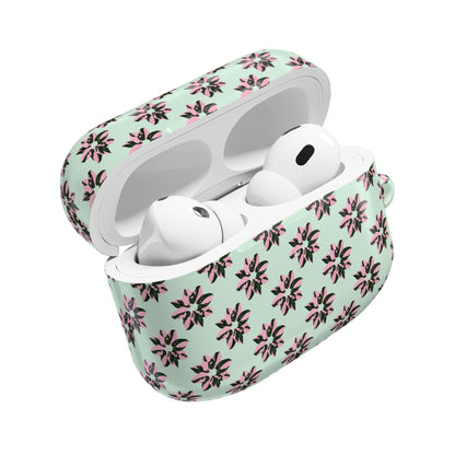 Pink Princess Philodendron Pattern AirPod Case