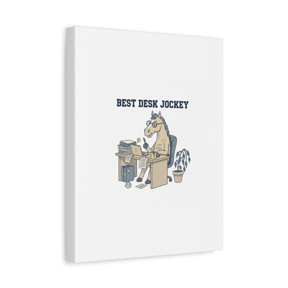 Best Desk Jockey Canvas, Workhorse Office Art | Corporate Burnout Parody