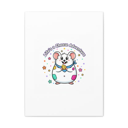 Life's a Cheese Adventure Canvas | Rodent-Core rat art print