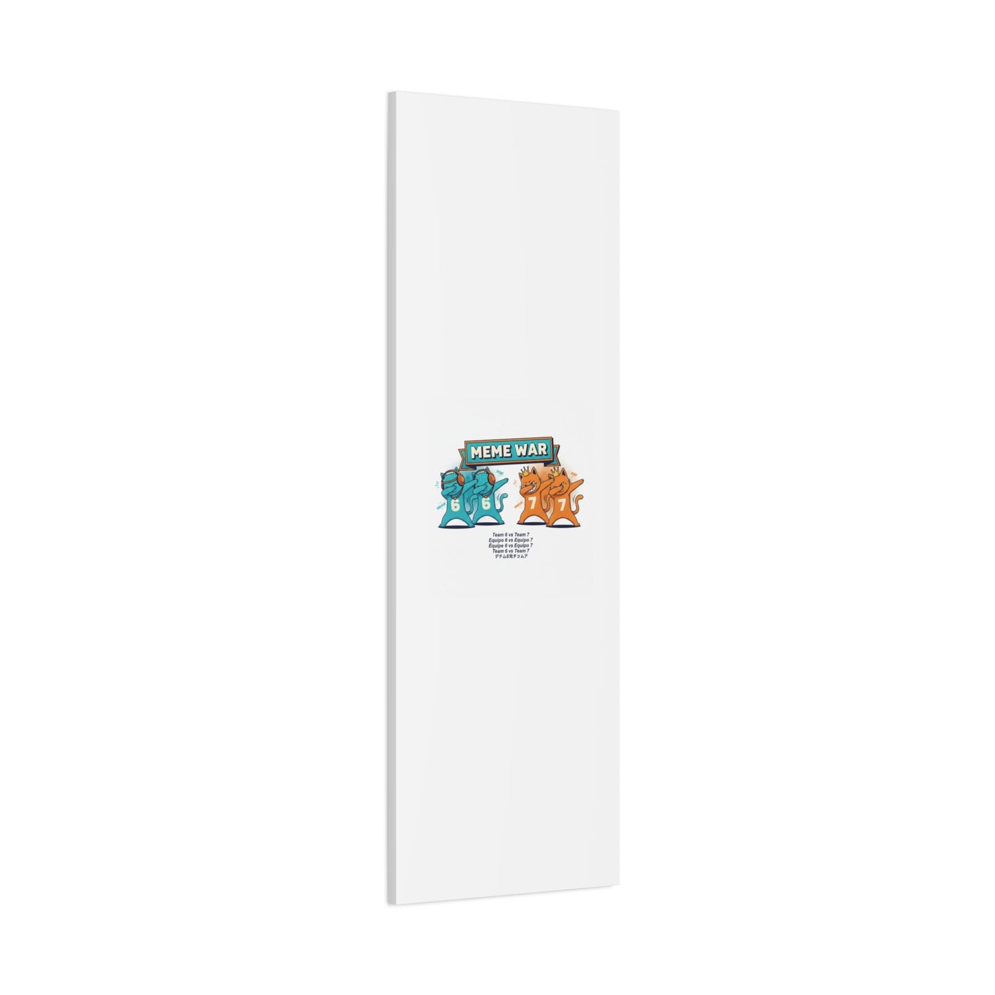 Meme War: Six vs. Seven Canvas Wall Art