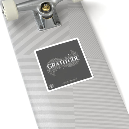 Gratitude typography sticker | Tiny Treats, sweet tooth sticker pack