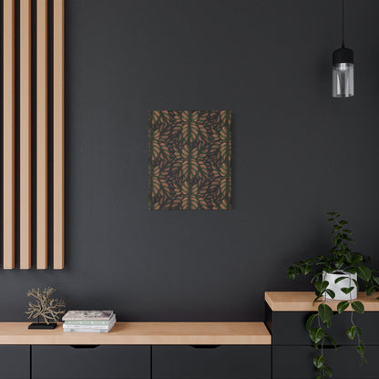Calathea Pinstripe Pattern Canvas Print – Botanical Wall Art