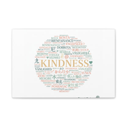Kindness Word Cloud Canvas | Fresh Start Minimalist Wall Art