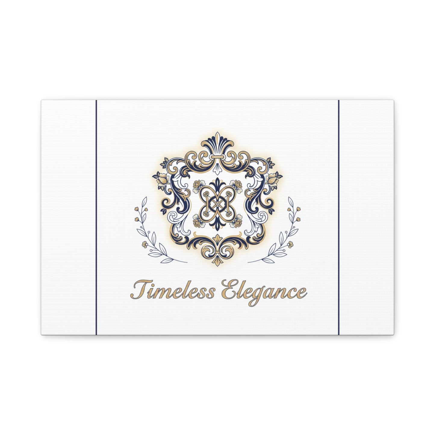 Ornate Brooch Emblem Canvas | Vintage Formalwear Accents, Baroque Print