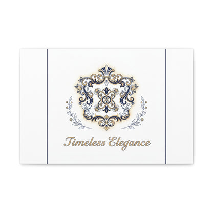 Ornate Brooch Emblem Canvas | Vintage Formalwear Accents, Baroque Print