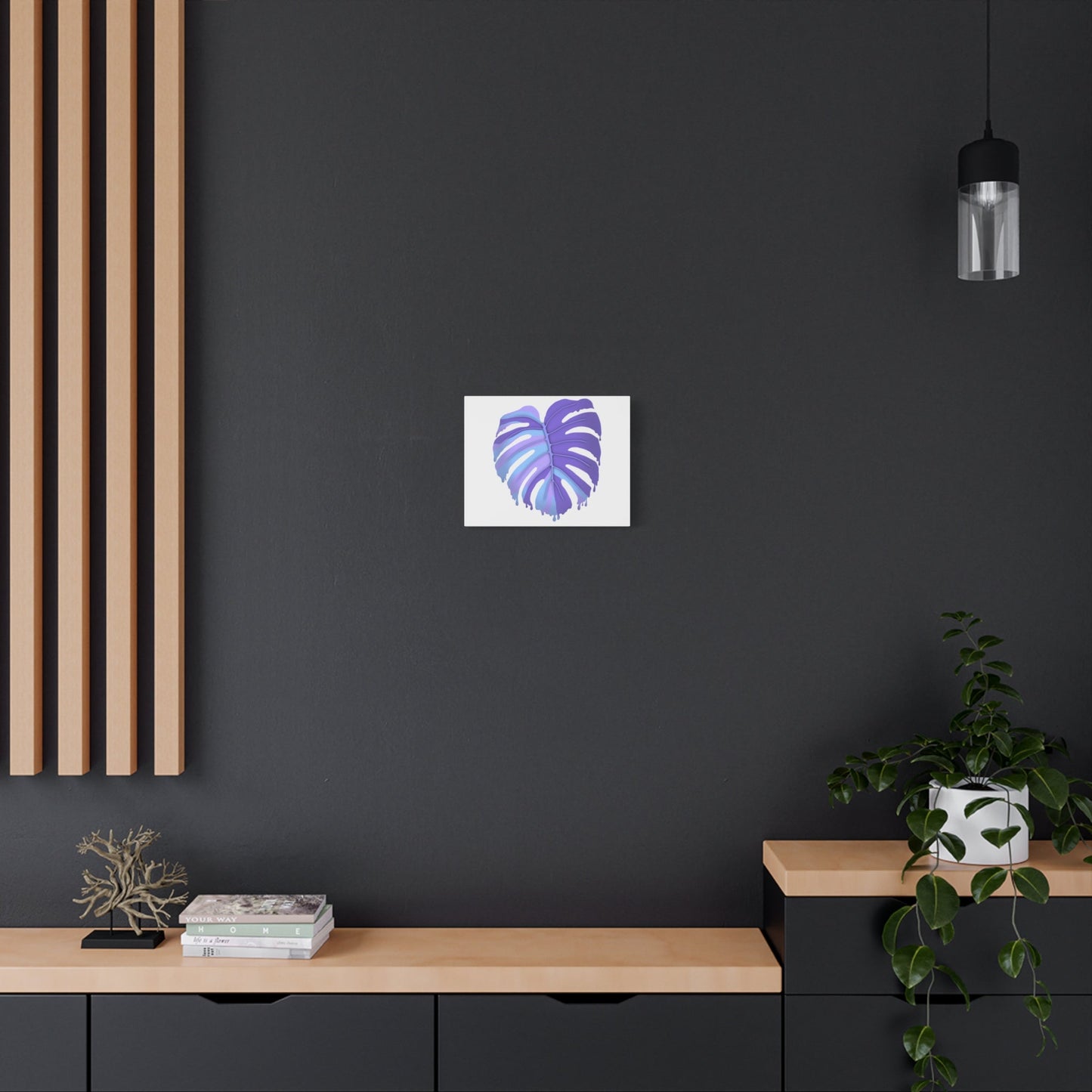Purple Monstera Canvas Print – Botanical Wall Art