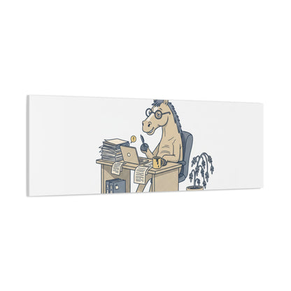 Best Desk Jockey Canvas, Workhorse Office Art | Corporate Burnout Parody