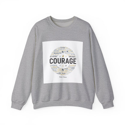 Courage wordcloud Sweatshirt | Fresh Start minimal renewal apparel
