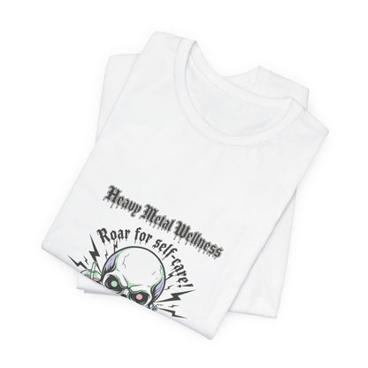 Heavy Metal Wellness Skull Tee | metal font shirt, gothic wellness quote