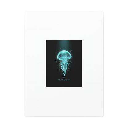 Bioluminescent Jellyfish Art Canvas | Deep Sea Aesthetic, Neon Glow