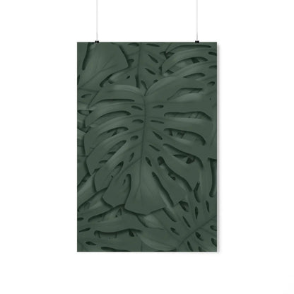 Deep Green Monstera Botanical Print – Unframed Wall Art