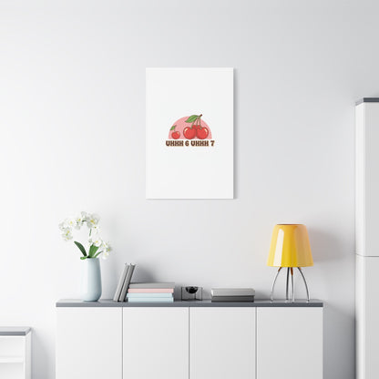 Six Severn Cherry Retro Graphic Canvas | kawaii fruit print, vintage cherry design