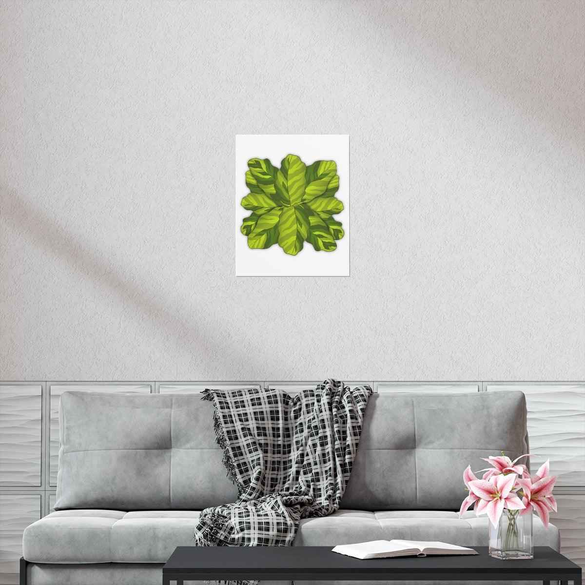 Calathea Yellow Fusion Botanical Print – Unframed Wall Art