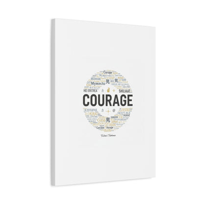 Courage Word Cloud Canvas | Fresh-Start Minimalism art print
