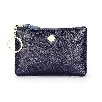 Short mini leather coin purse