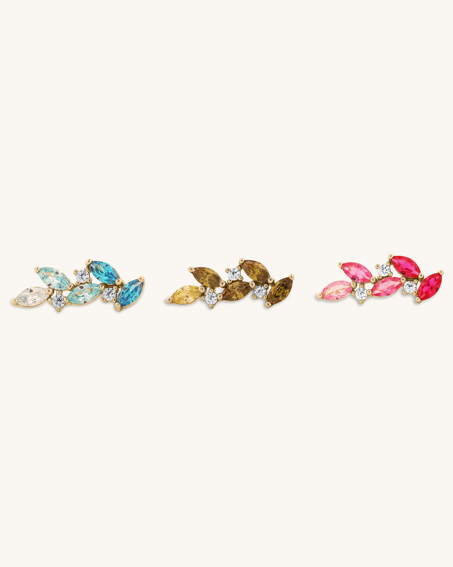 Marquise Leaf Studs