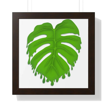 Melting Monstera Framed Print – Botanical Wall Art