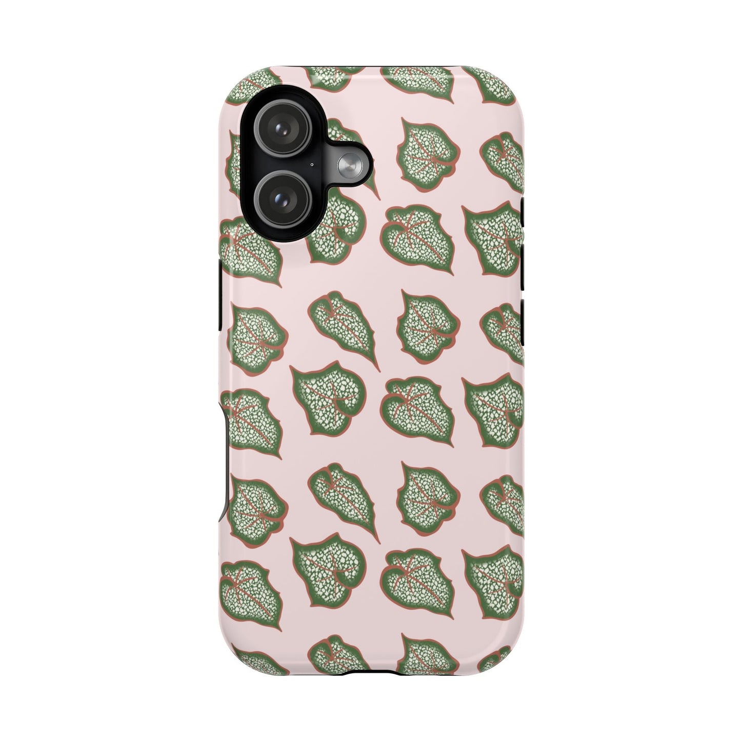 Begonia Pattern Phone Case – Dual Layer Protective Cover