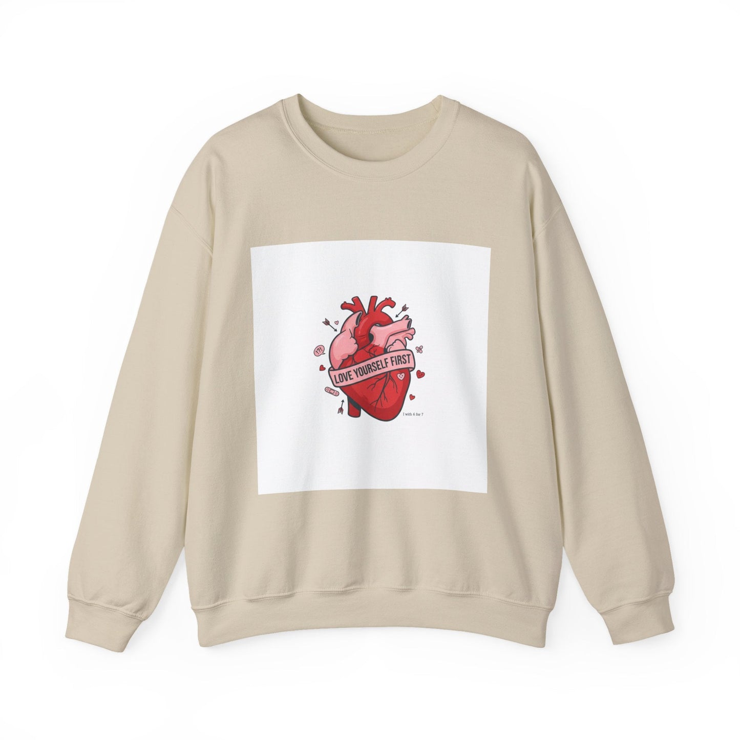 Anatomic Heart Patch Crewneck Sweatshirt | anti love graphic, punk Valentine